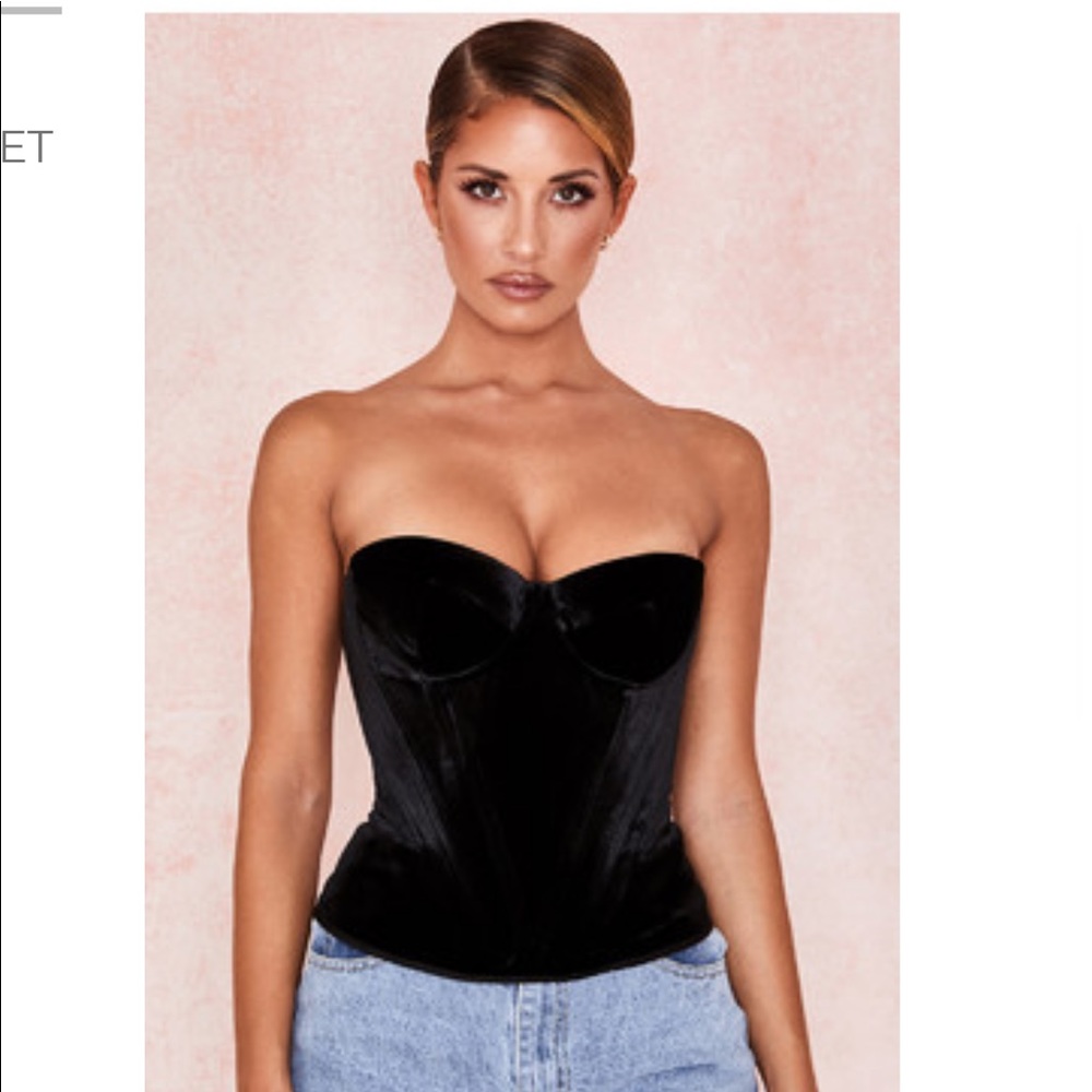 HOUSE OF CB JESSAMINE VELVET CORSET
